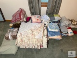 Large Linen Lot - Blankets, Throws, Towels, Bed Linens