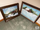 Group of Two Framed Original Art Paintings