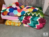 Group of Handmade Afghans and Throws