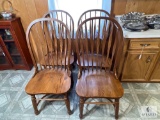 Lot of Four Wooden Dining Chairs