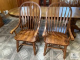 Lot of Two Wooden Captain's Chairs