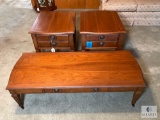 Group of Three Broyhill Tables: Two End Tables and Coffee Table