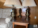 Group of Three Table Lamps