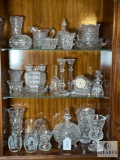 Large Lot of Clear Glass Decorative Items