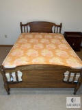 Queen-sized Bed with Mattress and Boxsprings