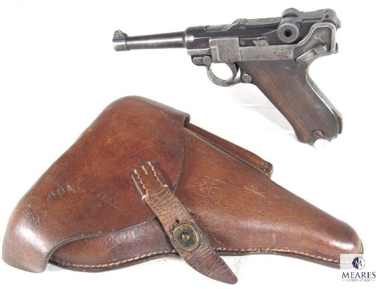 1920 Deutsche Waffen Mauser DWM Long P 08 9mm Luger Semi-Auto Pistol With Holster
