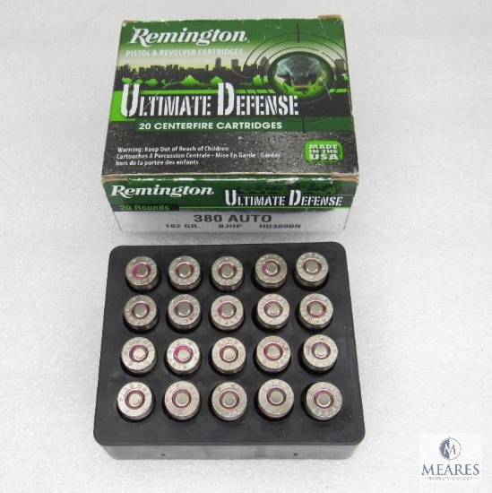 Remington Ultimate Defense 380 Auto 102 Gr BJHP