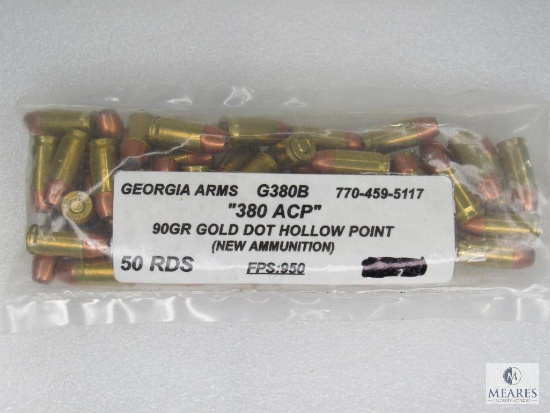 Georgia Arms 380 ACP 90 Gr Gold Dot Hollow Point