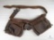 Vintage Leather Tool Belt With Pouches
