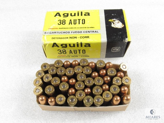 Aguila 38 Auto ACP 130 Gr FMJ Open Box Approximately 50 Rounds