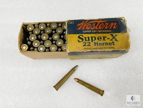 Vintage Western Super-X 22 Hornet 45 Gr Lubaloy SP Bullet 50 Rounds
