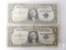 Two - $1.00 Silver Certificates 1957 (#'s Too High) & 1957-B (#'s Too Low)