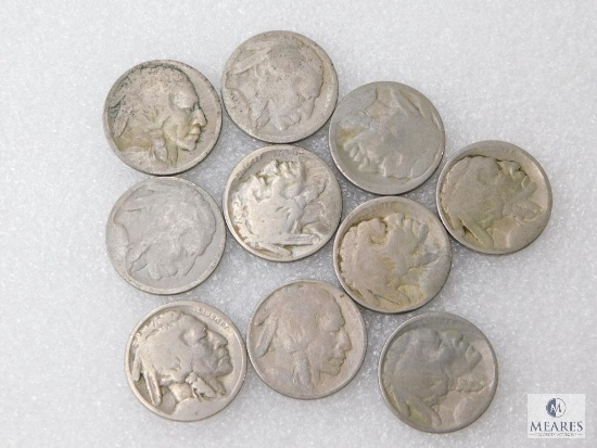 10 - No date Buffalo Nickels Includes Mint Marks & Four Type I