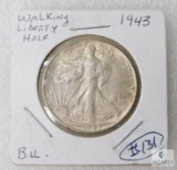 1943 BU Walking Liberty Half Dollar