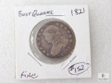 1821 Fine Bust Quarter