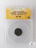 ANACS-graded 1169-1213 JITAL SAFFARID, TAJ AL-DIN HARB AE JITAL Coin - VF30 Condition
