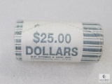 UNC Roll of 25 Sacagawea Golden Dollars - 2000 Showing on One End
