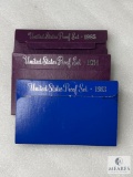 1983, 1984 and 1985 US Mint Proof Coin Sets