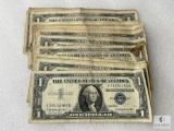 Group of 21 Series 1957-B US $1 Small-format Silver Certificates