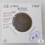 1865 Two Cent Piece, Good