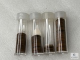 Group of Four Partial Rolls of Lincoln Wheat Cents