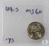 1949-S MS60 Jefferson Nickel