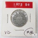 1872 VG Shield Nickel