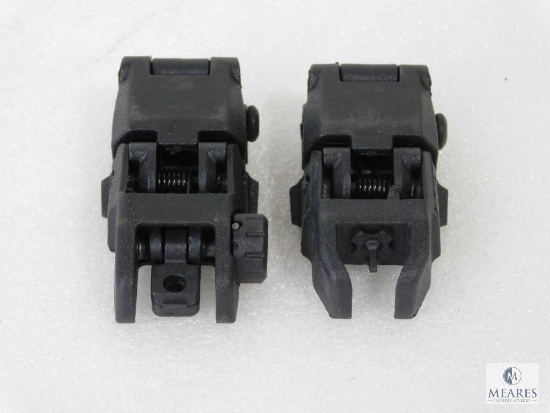 New Flip Up Front and Rear AR15 Rifle Sights. Fully Adjustable