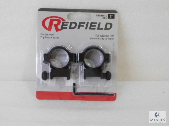 New Redfield 1" Rifle Scope Rings for Weaver Base. High Clearance and Matte Finish