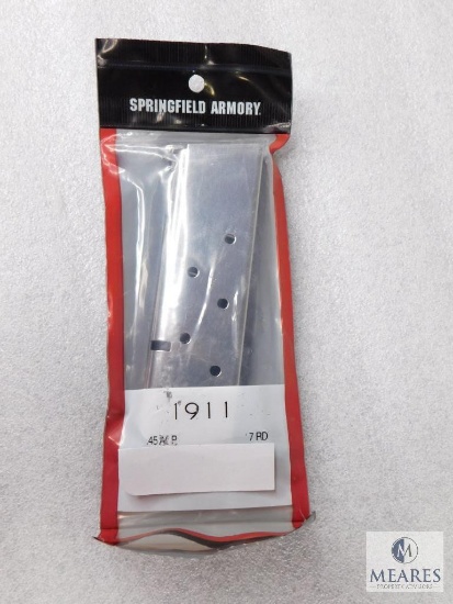 New Stainless Springfield Armory 1911 .45 ACP Pistol Magazine