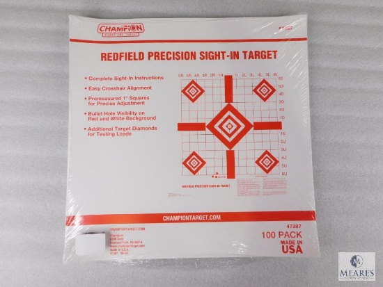 100 Count Champion Redfield Precision Sight In Rifle Targets