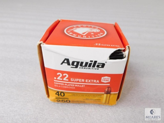 250 Rounds Aguila High Velocity .22 Long Rifle Ammo. 40 Grain CPSP