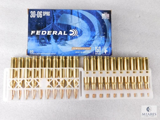 20 Rounds Federal 30-06 Ammo. 150 Grain Soft Point