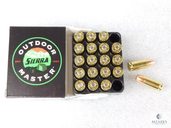 20 Rounds Sierra 9mm Ammo. 115 Grain Jacketed Hollow Point