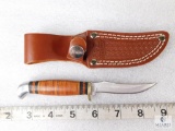 New Marble's Stainless Fixed Blade Hunter With Leather Sheath