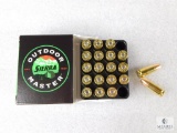 20 Rounds Sierra 9mm Ammo. 115 Grain Jacketed Hollow Point