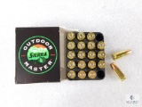 20 Rounds Sierra 9mm Ammo. 124 Grain Jacketed Hollow Point