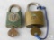 Two Vintage Locks with Keys