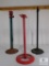 Three Metal Bases with Uprights