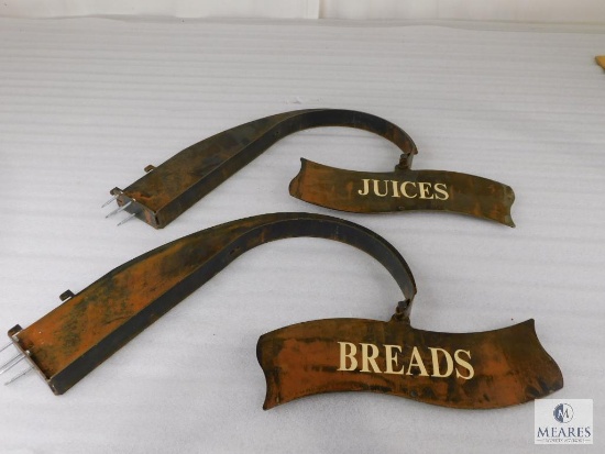 Juices and Bread Hanging Buffet Signs