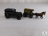 Die-Cast Car and Horse Drawn Buggy