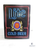 Lighted Miller Lite Beer Sign