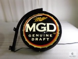Miller Genuine Draft Beer Sign Two Sided