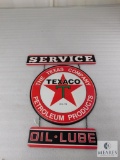 Texaco Service Hanging Tin Sign