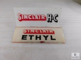 Vintage Glass Gas Pump Advertisement Sinclair H-C and Sinclair Ethyl Gasoline