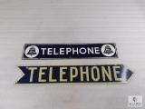 Two Telephone Signs Including one Bell Systems Sign