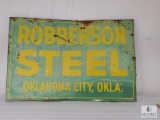 Metal Sign Robberson Steel, Oklahoma City, Oklahoma