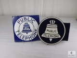 Two Public Telephone Signs