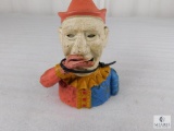Vintage Cast Iron Humpty Dumpty Clown Bank