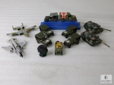 Box Lot of Military Jeeps, Tanks, Trucks and Airplanes